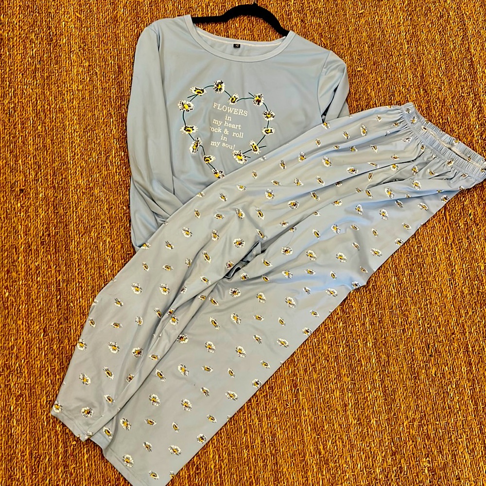 Very soft cute light blue pj set